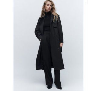 trench coat black zara